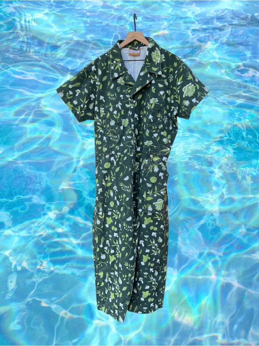 Big Bud Press Green Cookbook Short Sleeve Jumpsuit Size 2 XL